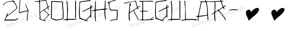 24 Boughs Regular字体转换